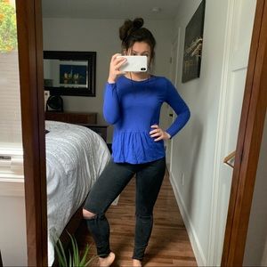 🐠 Peplum Long Sleeve Top